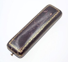 Antique Victorian 22K 15K Gold Garnet Cabochon Laughing Snake Egg Stick Pin Box