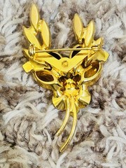Vintage Fall Colors Leaf Brooch Open Back Design