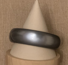 Vintage Chunky Acrylic Bangle Bracelet Lucite Smoky Gray 8.5″