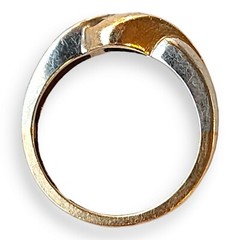 Vintage 10KT Yellow Gold and White Gold Diamond Ring Size 7