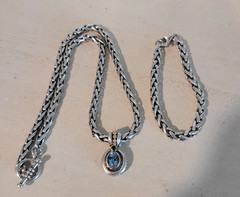 Vintage MSC 925 Sterling Silver Interwoven Link Bracelet 7.5″ L – 23.6 grams