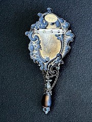 Vintage Rare Victorian style signed Maya Evangelista smoky topaz 1950-1960