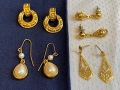 Vtg Earring Lot Jewelry Rama Liz Claiborne Monet Napier Enamel Rhinestone