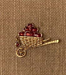 Vintage Lapel Pin Lot Of 9 Heart Mom Cherub Flower Basket Some Signed Avon