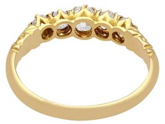 Antique 0.66Ct Diamond and 18k Yellow Gold Five Stone Ring 1911
