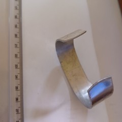 Vtg Engraved Nickel Silver Floral Cuff Bracelet Adjustable