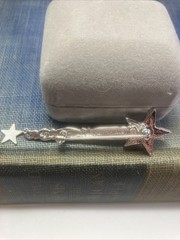 Kirks Folly Aurora Borealis Silver Tone Star Wand Pin