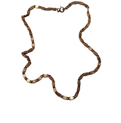 Vintage Bright Copper ‘S’ Snail Necklace Chain Link Dainty 17″