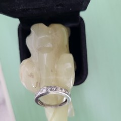 Vintage 1950 era Ring Platinum Band 10 Princess Cut Diamonds