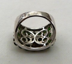 DESIGNER HT 4.85 CARATS CHROME DIOPSIDE GEMSTONE STERLING SILVER BAND RING SZ 9
