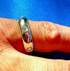 Original EARTH MINED DIAMOND 14K GOLD Deco Band Eternity Anniversary Ring S 10.5