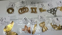 Vtg Lot #73 Miriam Haskell Stamping Findings Jewelry Design Craft Turtle Bug bow
