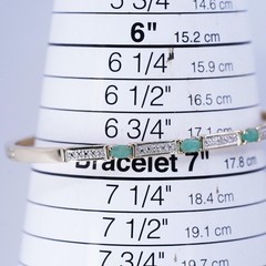 7″, vermeil gold over Sterling 925 silver bracelet, hinged bangle jade diamond
