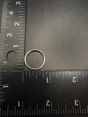 18K White Gold SZ 7 Vintage Wedding Band Midcentury Signed Estate 3g Engraved