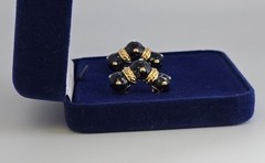 CAMROSE & KROSS JBK BLUE SWIRL ENAMELED CRYSTALS HOOP CLIP-ON EARRINGS☆COA☆NWT☆