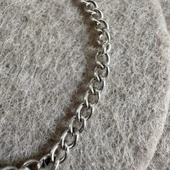 Vintage Sterling Silver Curb Chain Bracelet Jewelry Accessories Charm It
