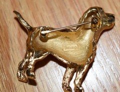 Crown Trifari Canine Collection Beagle Dog Brooch Pin Standing Labrador Figure