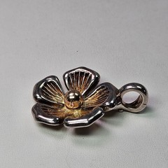 JOSEPH ESPOSITO 14KT & STERLING FLOWER PENDANT/ENHANCER 23 GRAMS LOVE BEGINS 925