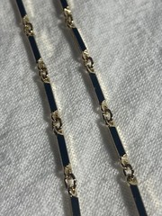 Vintage Gold Tone Bar Link Necklace Choker 15.5” Spring Ring Closure