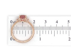 14k Rose Gold 1.60 Carat Pink Genuine Natural Tourmaline Diamond Ring (#J7535)