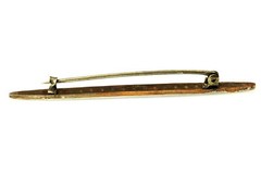 925 Sterling Silver Top Cubic Zirconia Vintage Bar Brooch 3.1 Grams (PEN5771)