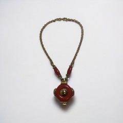 Vintage Signed Christian Dior Heavy Chain Pendant Necklace Germany 1974