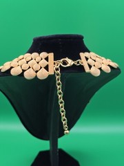 Vintage JJJ Gold Etruscan Revival Bib Necklace Egyptian STUNNING Statement Piece