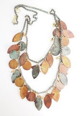 One of a kind handmade copper brass mixed metal artisanal necklace