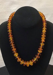 Vintage Baltic Amber Honey And Cognac Beaded Necklace