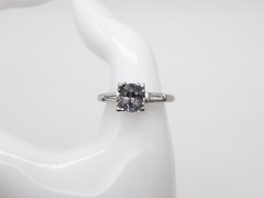 Vintage $7000 2.30ct Blue Purple NO HEAT CERT Sapphire Diamond Platinum Ring 5g