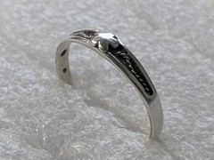 Vintage ring sterling silver 925 Size 7 Wt 1.03g Ukrainian Dainty Flower Band
