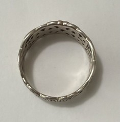 Vintage Peter Stone PSCL Sterling Silver Viking Borre Knot Wind Band Ring Sz12.5