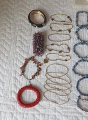 Mix Jewelry BRACELETS 66+ pc Lot, 3 Lbs,wearable, some with semi-precious stones
