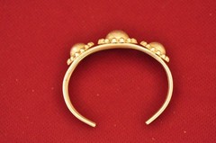 Vintage Sterling Silver Cuff Bracelet – 30g Tested 925 – Triple Dome Medi Design