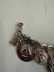 Vintage Sterling Silver Girls Charm Bracelet 11 Charms Ballerina Florida Disney