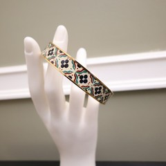 Metropolitan Museum of Art bracelet Iznik Cintamani enamel gold plate signed MMA