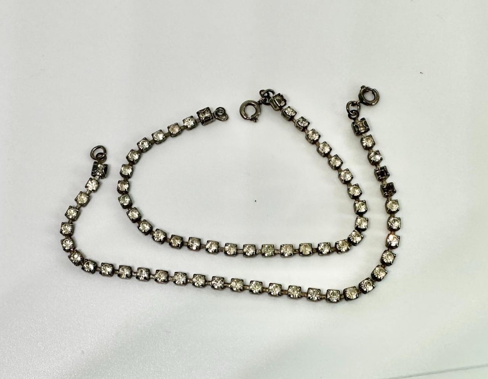 Vikki Carr Pair Of Bracelets Rhinestone Silver Certificate Of Authenticity