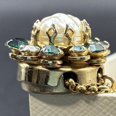 Vintage 12k Gold Filled Watch Chain FOB, ChatelaineSlide,Swivel Dog Clip, ~READ~