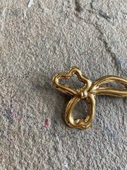 Vintage Taxco Brooch Pin Sterling Silver 3.5 Inches Tv-53 Bow Gold Tone 925