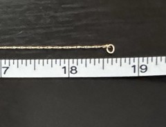 Vintage 14K Solid Gold Singapore Chain Necklace 18.5 Inch 0.6g Fine Twists FC