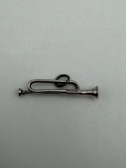 Vintage Bugle Sterling Silver Charm For Necklace Or Bracelet 925