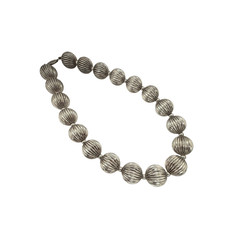 Vintage Sterling Silver Ball Bead Necklace