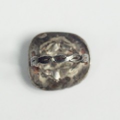Vintage Sterling Silver Rope Edge Large Tiger’s Eye Ring Size 9.75 Braided Band
