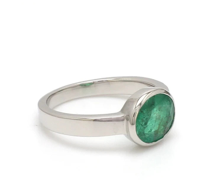 Art Deco Antique Vintage 2.80Ct Natural Emerald Wedding Ring 925 Sterling Silver