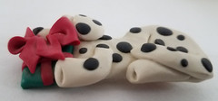 Vintage Dalmatian Dalmation Spotted Puppy Dog Brooch Lapel Pin Polymer Clay