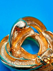 Erwin Pearl Clip Earrings Necklace By Avon Both Gold Tone & Signed