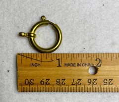 1 Large Spring Ring Pocket Watch Chain Clasp Gold Tone Vintage NOS