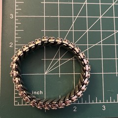 Vintage 1950’s Rhinestone Stretch Expandable Bracelet Prong Set Made in Japan