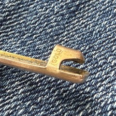 Antique 10k Gold Top Bar Brooch Engraved Flower Design Edwardian Era FJ247