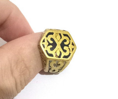 VINTAGE RARE EXTREMELY ANCIENT STYLE ROMAN VIKING LEGIONARY RING BRONZE ARTIFACT